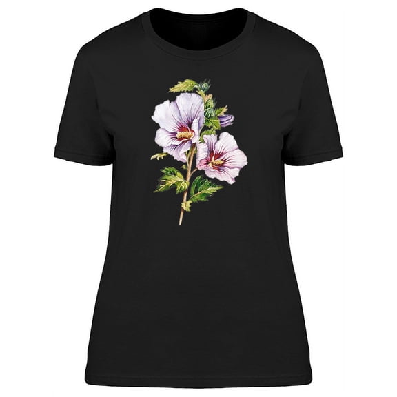 Drawing Of Hibiscus Flower Tee Women's -Image by Shutterstock