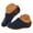 Navy, variant on Women's Wedge Clogs Arch Support Open Back Closed Toe Slip on Comfortable Casual Mules Slippers