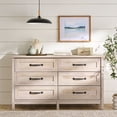 Better Homes & Gardens Modern Farmhouse 6 Drawer Dresser, Rustic White Finish