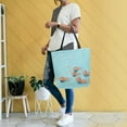 thumbnail image 4 of FORMRS Womens Canvas Tote Bag with Zipper Inner Pocket Shoulder Handbag, Capybara Splash, 4 of 7