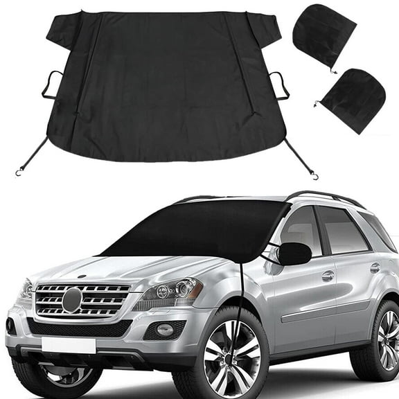 ASTRAEA Car Windshield Cover for Winter, 600D Oxford Auto Front Windshield Frost Cover with Side Mirror Covers for Ice and Snow Fit Most Cars Vans SUVs