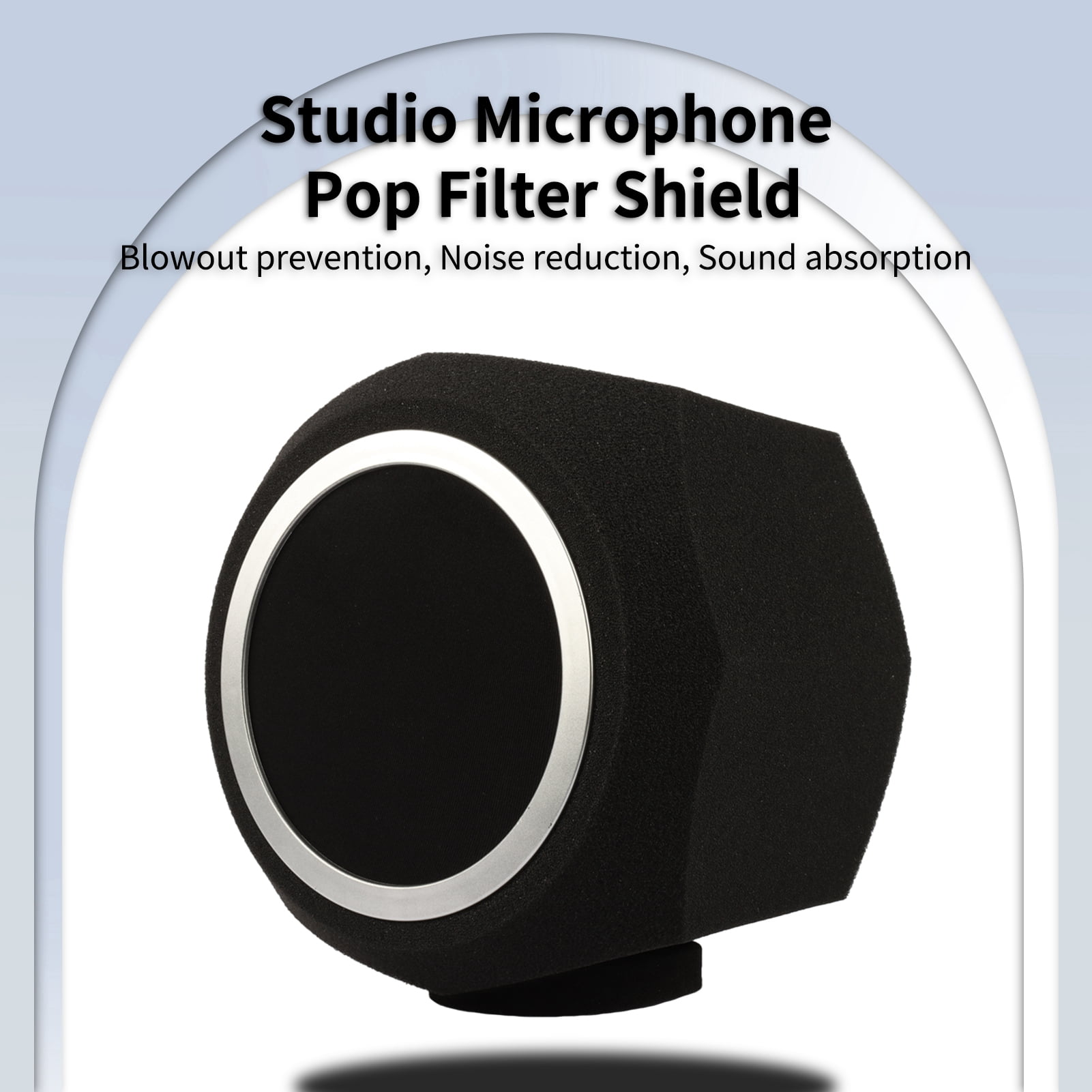 Sound-Absorbing Foam Studio Condenser Microphone Windscreen Sound-Absorbing Foam Mic Cover Foam Protective Anti-wind Cap Cover Microphone Pop Filter Portable Recording Noise Reduction and