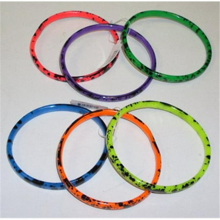 Nu-Image International BA-326 Splatter Neon Bracelets, 12 Set