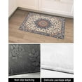 thumbnail image 4 of Vintage Boho Plush Rug Non Slip Bathroom Mat, Soft Shaggy Bath Rugs Entryway Rug 20'' x 31.5'', Multi Traditional Oriental Tribal Western Throw Floor Carpet Mat for Bathroom Shower Kitchen, 4 of 8