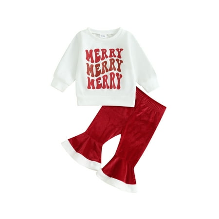 

Emmababy Long Sleeve Letter Print Sweatshirt and Velvet Flared Pants Sets for Girls