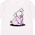 thumbnail image 4 of Inktastic Sitting Pig Boys or Girls Long Sleeve Toddler T-Shirt, 4 of 5