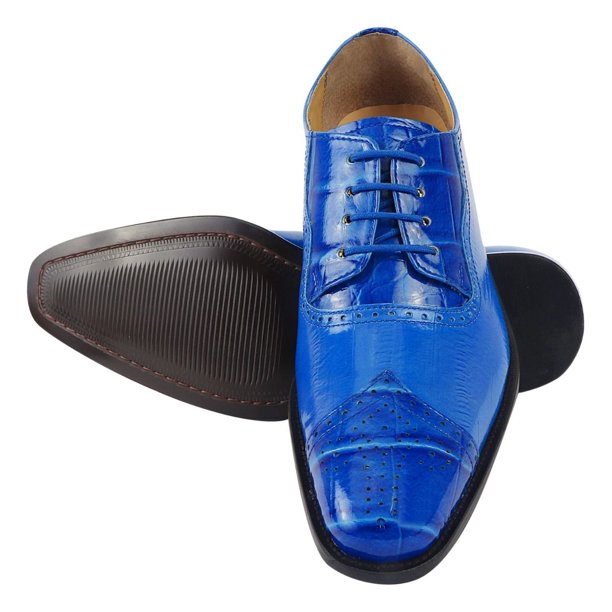 LIBERTYZENO Mens Oxford Dress Shoes Hornback Print Male - image 2 of 7