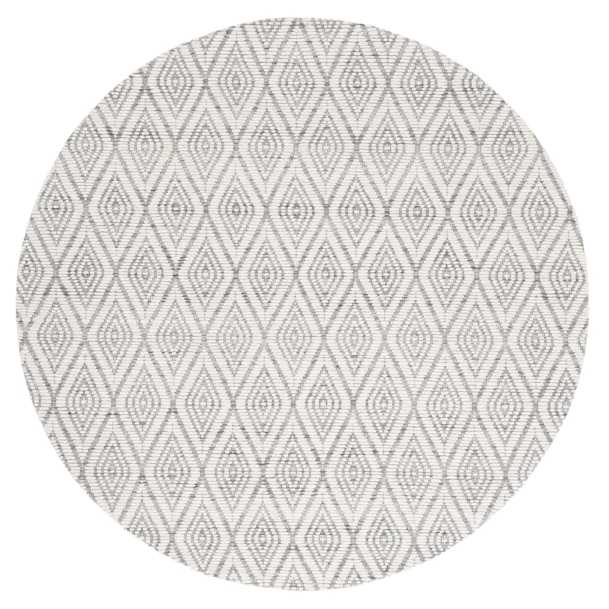 SAFAVIEH Marbella Winston Diamond Area Rug, Dark Grey/Ivory, 8' x 10'
