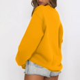 thumbnail image 4 of Sweatshirt for Women Oversized Crewneck Fall Outfits, Long Sleeve Cute Fleece Pullover Top，Loose Fit Soft Teen，Work＆Casual Daily Lounge Wear, Winter Cozy Clothes Yellow XXL, 4 of 6