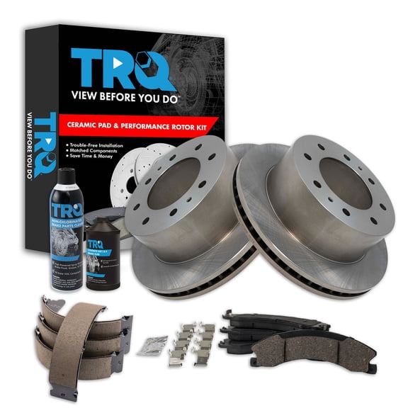 TRQ Rear Brake Pad & Rotor Kit Fits 2011-2019 Chevrolet 2011-2019 GMC