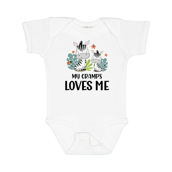 Inktastic Zebra My Gramps Loves Me Boys or Girls Baby Bodysuit