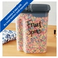 thumbnail image 7 of Mainstays Clear Plastics Cereal Dispenser with Lid, 32-Cups, 9.75" x 5.38" x 13.5", 7 of 7