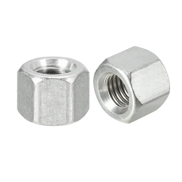 Unique Bargains M12 x 1.75-Pitch 15mm Length Coupling Nuts, 2 Pack 304 Stainless Steel Metric Hex Rod Coupling Nuts