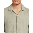 thumbnail image 4 of No Boundaries Men's & Big Men's Textured Resort Shirt, Sizes XS-3XL, 4 of 5