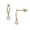 Colorname Misc: Yellow Gold, variant on Solid 14k CZ Gold Animal Sealife Fish With Drop Pearl Screw Back Stud Earrings (yellow and White) (Yellow Gold) Stud Ear