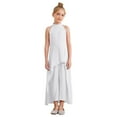 thumbnail image 2 of Aislor Girls Summer Birthday Jumpsuit for Wedding Pageant Party Ruffle Rompers Flare Bell Bottom Ivory 12, 2 of 4