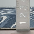 thumbnail image 6 of Well Woven Abstract Harmony Modern Stripes Pattern Blue Flat-Weave Easy to Clean 5'3" x 7'3" Area Rug, 6 of 7