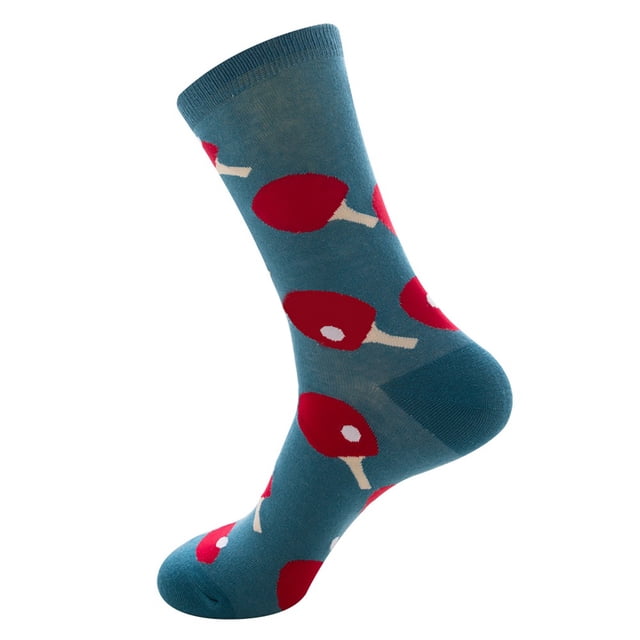 GDREDA Men's Dress Socks Funky Colorful Crew Socks Casual Cotton Patterned Socks B,One Size
