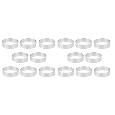 

16Pcs 8cm Stainless Steel Tartlet Molds French Dessert Mousse Fruit Pie Tart Ring Quiche Cake Mold