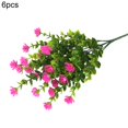 thumbnail image 2 of PENGXIANG 6Pcs Artificial Flower Vivid Non-fading Plastic Multipurpose Fake Flower Grass for Home White One Size, 2 of 13