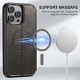 thumbnail image 2 of Case Wallet for iPhone 14 Plus Wallet Case [Compatible with MagSafe] Magnetic Leather Flip Folio Cover Kickstand and Cash Credit Card Holder for Men Women, 2 of 6