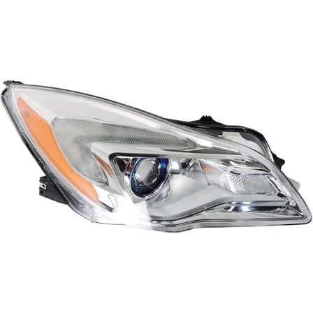 SEBLAFF Right Headlight For 2014-2017 Buick Regal Projector Halogen Chrome Housing Clear