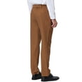 thumbnail image 3 of INSPIRE CHIC Men's Pants Stripes Zipper Closure Front Pockets Dress Pants 32 Brown White, 3 of 7