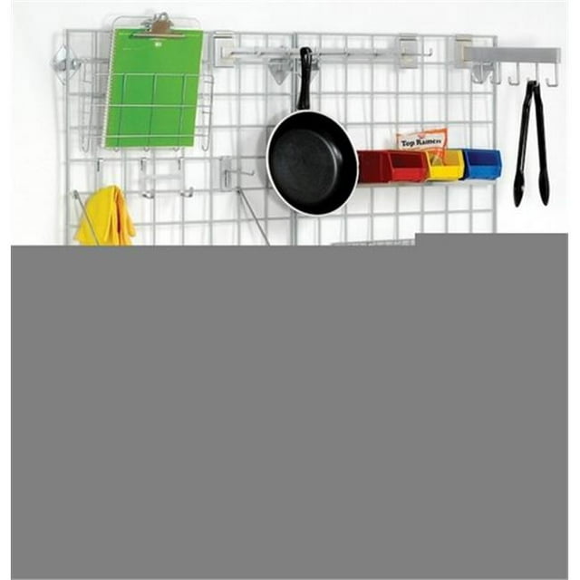 48 x 72 Po. Système de Paroi Spatiale en Époxy Panneau de Grille Métallique, Gris