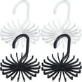 thumbnail image 1 of FUTUREORYY 4Pcs Tie Hanger Plastic Necktie Rack Rotating Black Home Use Men Women, 1 of 7