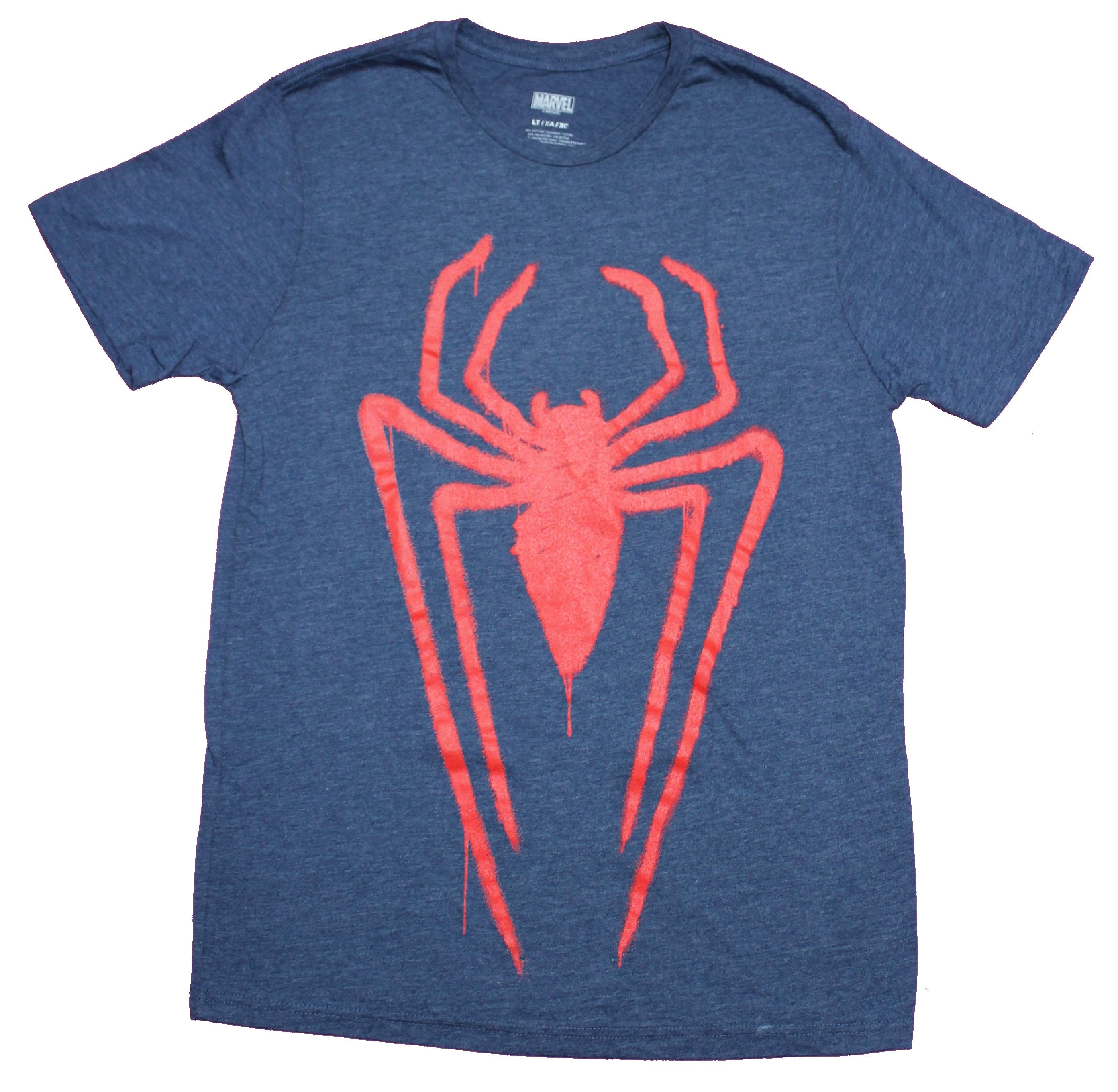 Mad Engine - Spider-man Mens T-Shirt - Large Dripping Logo Image (Large ...