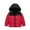 Red, variant on Childrens Winter Warm Jackets Boys and Girls Color Matching Casual Hooded Coats Soft Shell Waterproof Long Sleeve Cotton Jacket Outwear Children's Letter Embroidered Outwears