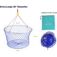 thumbnail image 6 of Crab Ring Trap – 30 inch Collapsible Crab Net with 100ft Rope, Aluminum Ruler, Bait Bag & Clip – 6 Pieces Portable Crab Trap for Easy Storage –  Grid Design for Dock & Pier Crabbing, 6 of 6