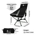 thumbnail image 4 of OneTigris Tigerblade High Back Camping Chair with Pillow Design, Comfortable Widened Seat Folding Chair, 4 of 7