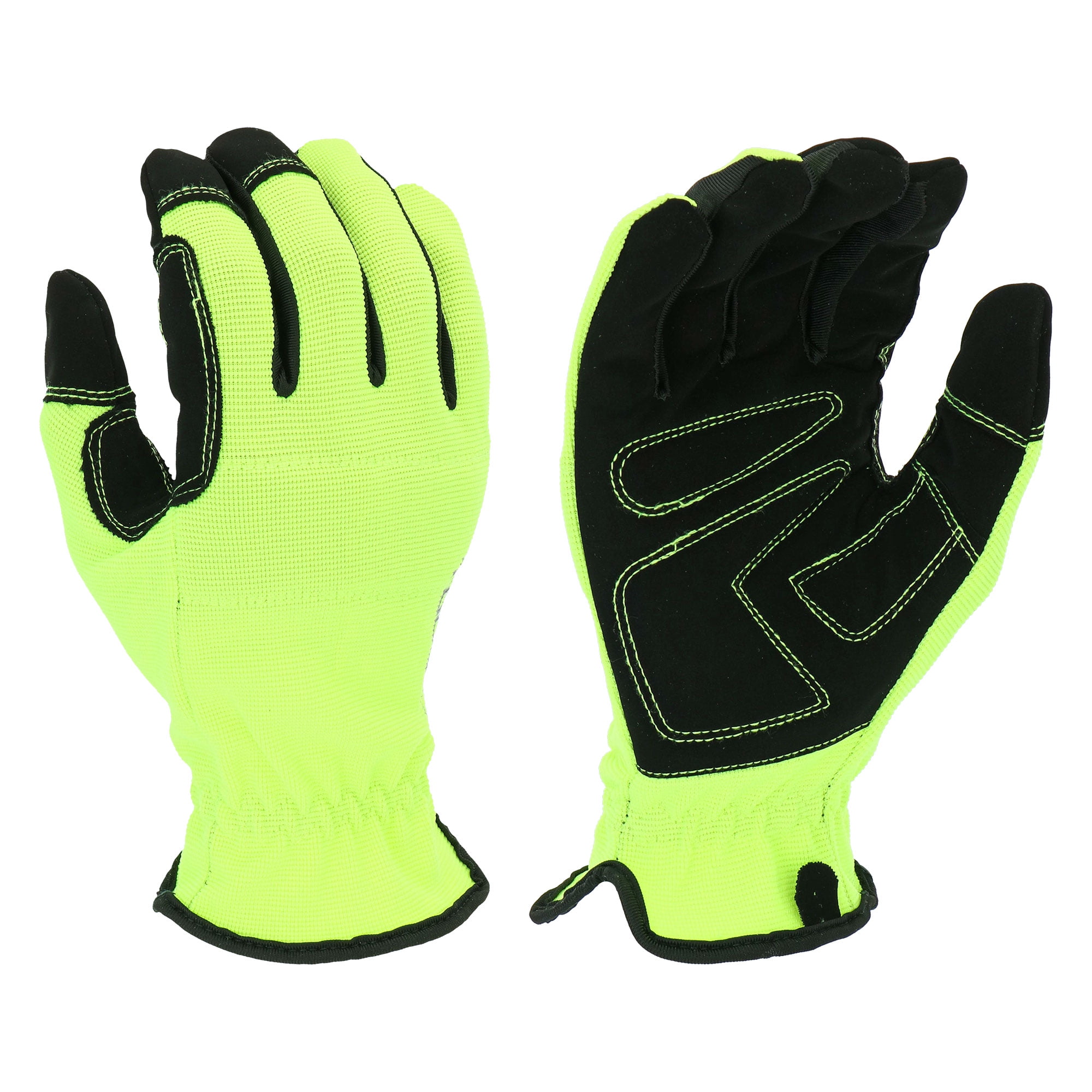 Hyper Tough High Performance Black Synthetic Leather Work Gloves, Size  Extra Large