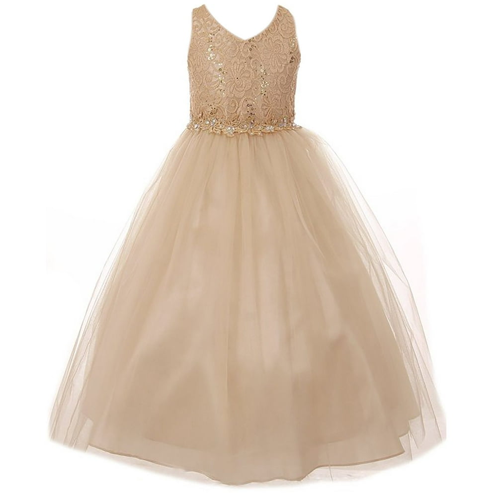 Blunight Collection Little Girl Dress Elegant Tulle Bridesmaid Party