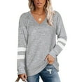 thumbnail image 1 of Camisetas, blusas, sudaderas y túnicas de manga larga con cuello redondo para mujer para el invierno, 1 of 4