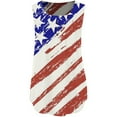 thumbnail image 4 of OAVQHLG3B 4th of July Outfits for Women American Flag T Shirt Summer Tops for Women Sleeveless Love Heart O-Neck Patriotic Shirts Printing Relaxed Tops, 4 of 4