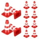 thumbnail image 1 of 50 mini conos de tráfico de plástico para barricadas, señales de tráfico en miniatura, conos de seguridad simulados para niños., 1 of 6