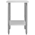 thumbnail image 2 of vidaXL Kitchen Work Table 60x60x85 cm Stainless Steel, 2 of 5