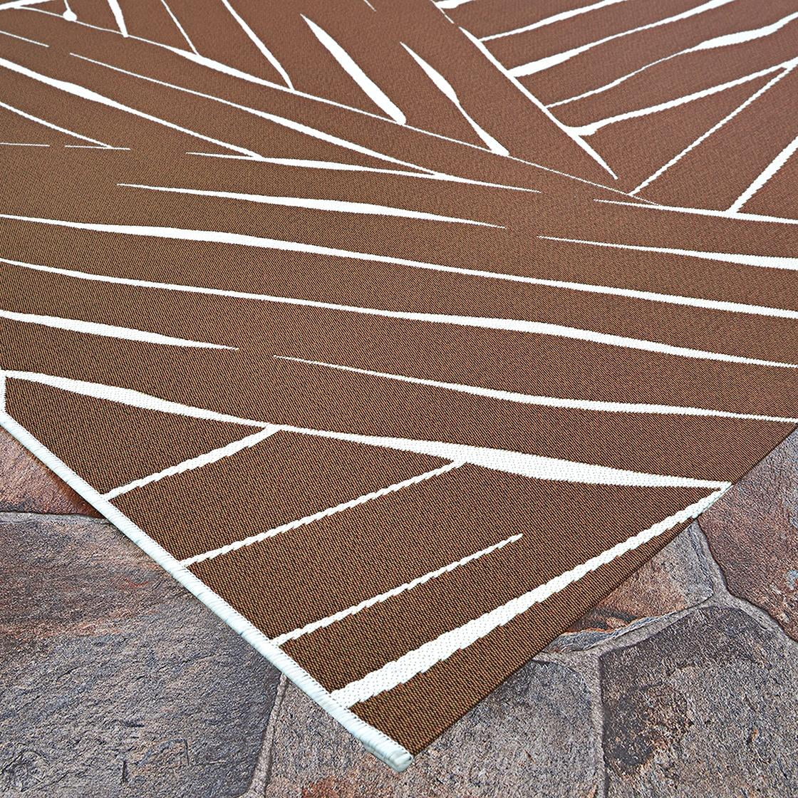 Couristan Dolce Parquet 4' x 5'10" Amber Outdoor Rug