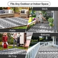 thumbnail image 4 of Alfombra reversible para exteriores DiiKoo, 244 x 305 cm, impermeable, 4 of 6