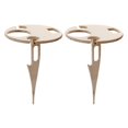 thumbnail image 1 of Clearance! Wine Rack Wooden Table Outdoor Beer and Wine Table Round Portable Wine Table Foldable Wine Table Outdoor Camping Portable Shelf Decorations, 1 of 8