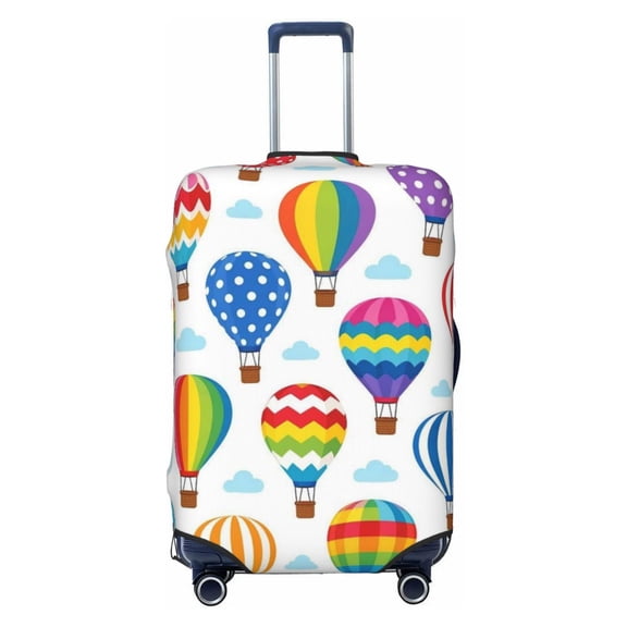 Colorful Hot Air Balloon Pattern Travel Luggage Cover Suitcase Protector Fit for 18-32 Inch Baggage