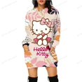 thumbnail image 3 of Sudadera con capucha de dibujos animados divertidos de HELLO KITTY para mujer, sudadera con capucha de HELLO KITTY con gráfico de los años 90, vestido ajustado con capucha para mujer, 3 of 5