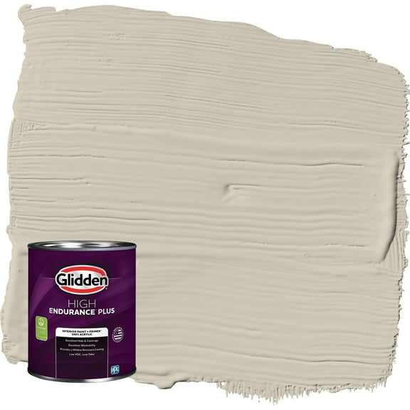 Glidden HEP Ostrich Feather / Beige Semi-Gloss Interior Paint with Primer, 1 Quart