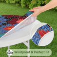 thumbnail image 5 of Pioneer Flower Floral Print Pattern Round Fitted Tablecloth with Elastic Edge,Dining Table Cover Waterproof,Outdoor Round Tablecloth for Camping,Dining,Indoor and Outdoor, 5 of 7