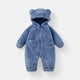 thumbnail image 4 of Cowsor Newborn Baby Bear Outfit Girls Boys Winter Fleece Clothes Hooded Romper Set, 4 of 6