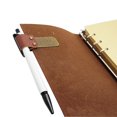 thumbnail image 4 of LJY Lot de 3 Style Rétro Carnet de Voyage Porte-Stylo en Cuir Boucle à Crayon Clip en Acier Inoxydable (Marron), 4 of 4