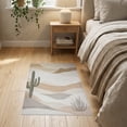 thumbnail image 3 of ODIKA 2'x3' Beige Abstract Ivory Minimalist Motif Neutral Tonal Blocks Geometric Washable Doormat None for Entryway, Kitchen, Laundry Room, Non-Slip, Low Pile, 3 of 7