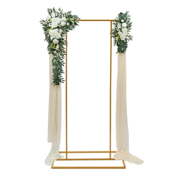 Miumaeov Wedding Backdrop Decoration Metal Rectangular Balloon Frame Garden Floral Flower Stand